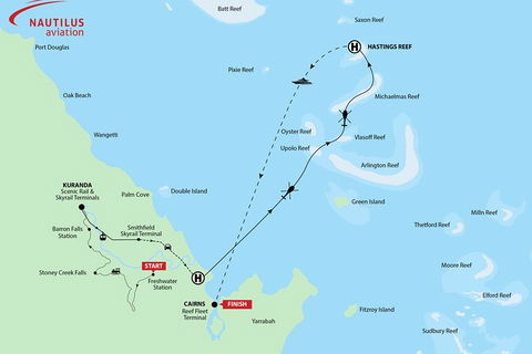Kuranda Scenic Railway, Skyrail, Great Barrier Reef Helicopter Tour And Cruise - Goulburn Accommodation 2