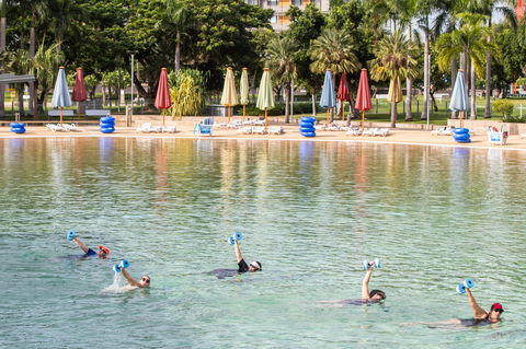 Aqua Fitness In The Wave Lagoon - Goulburn Accommodation 0