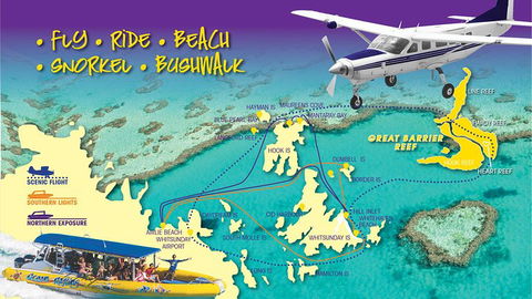Scenic Flight - Great Barrier Reef, Heart Reef, Whitehaven Beach & Hill Inlet! - Goulburn Accommodation 0